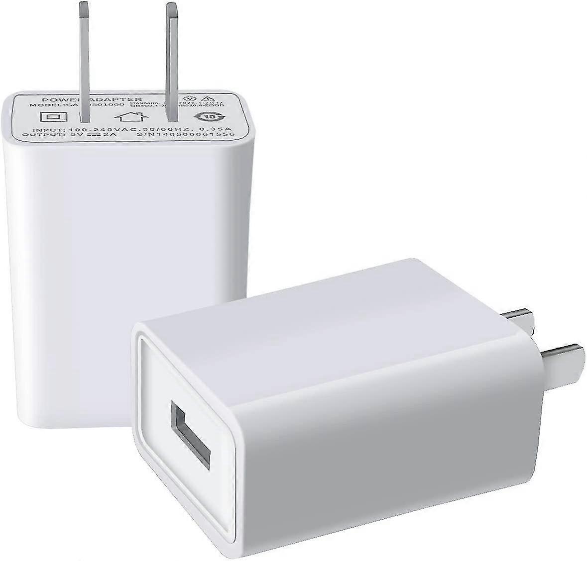 Usb Väggladdare 5v 2a nätadapter (vit 2-pack)