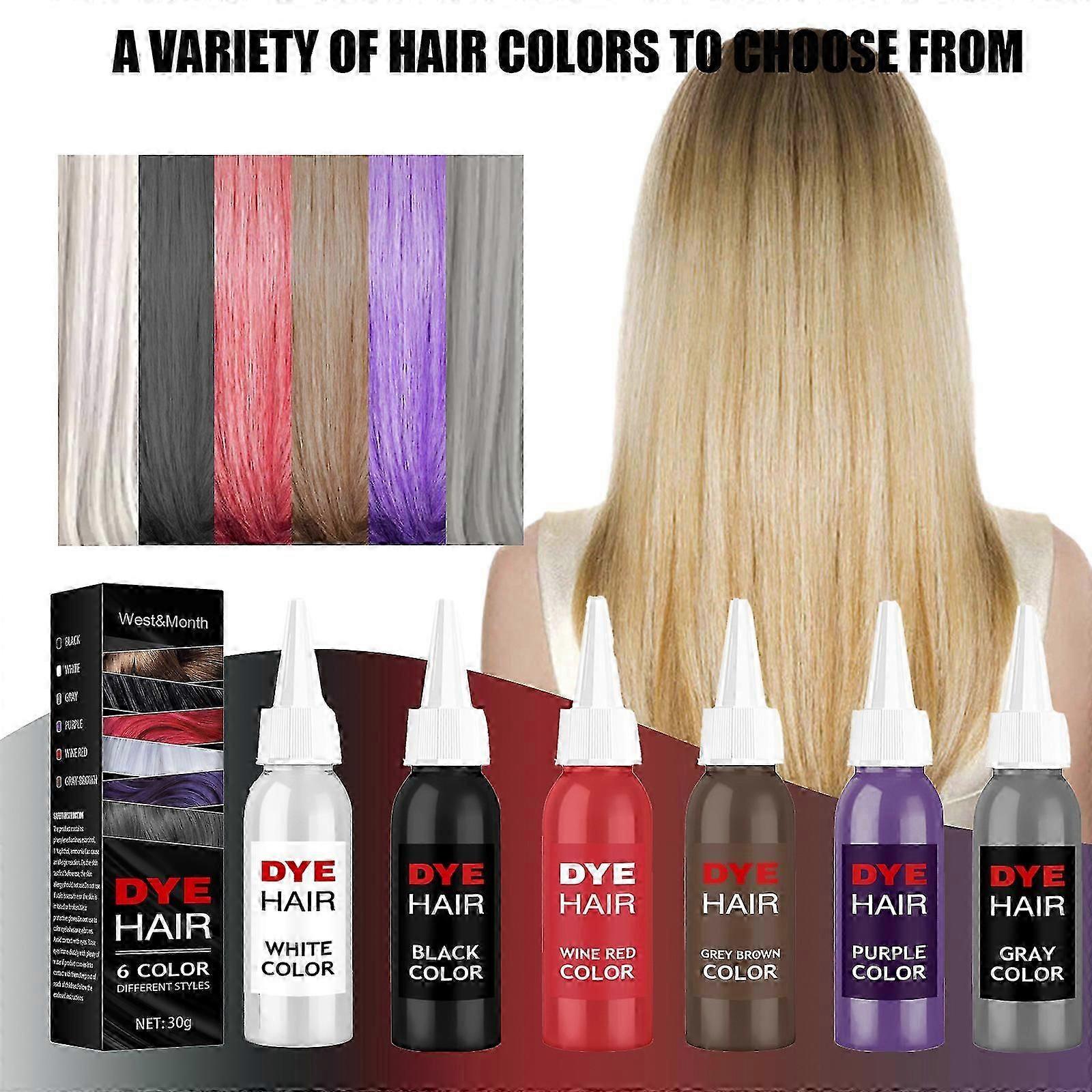 30ml West & Month Färgskiftande Hårfärg Färg Natur Hårfärgningskräm Hårstyling Verktyg