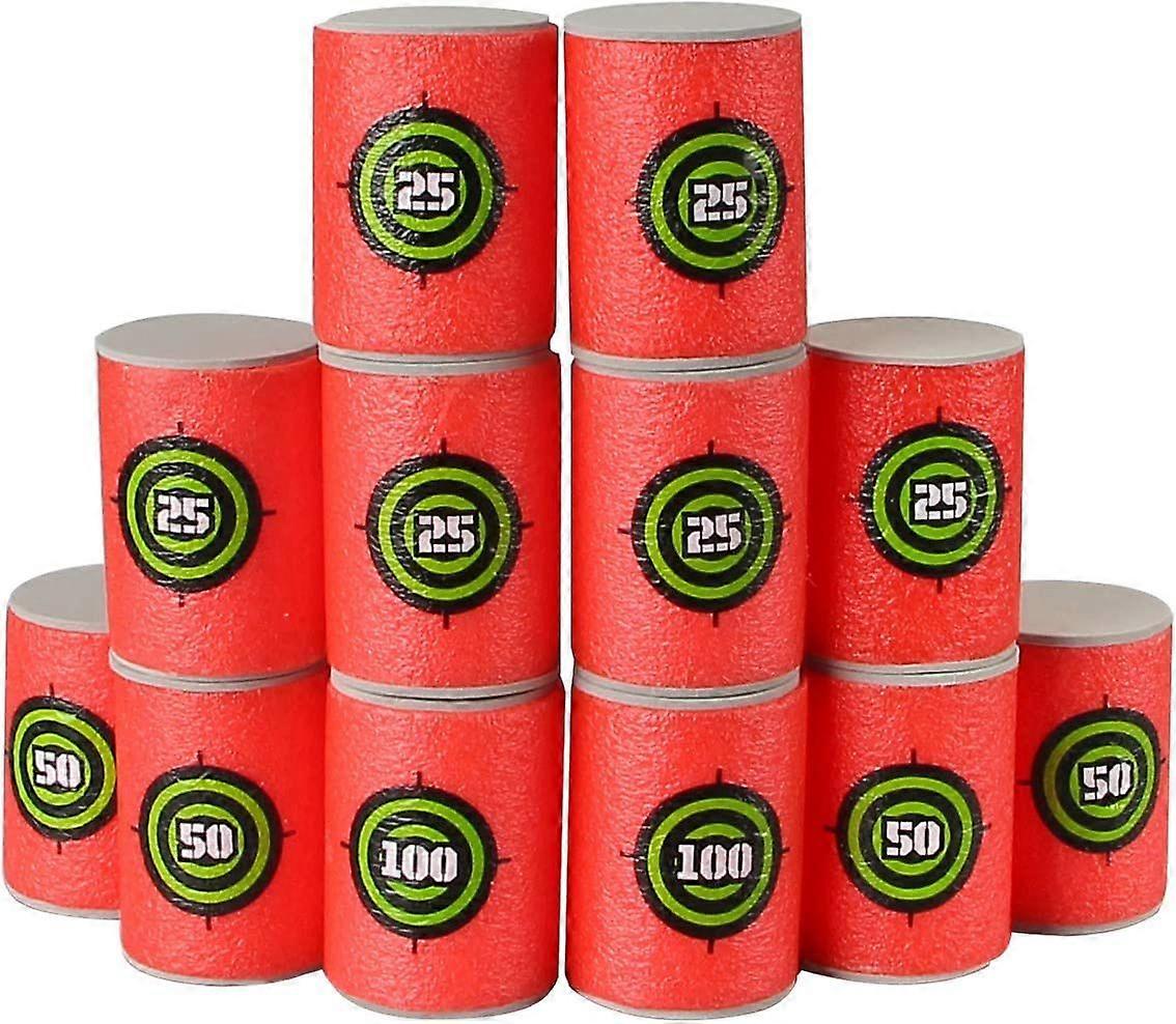 12pcs EVA Bullet Target Soft Bullet Target Toy Target Shock Wave Bullet Target