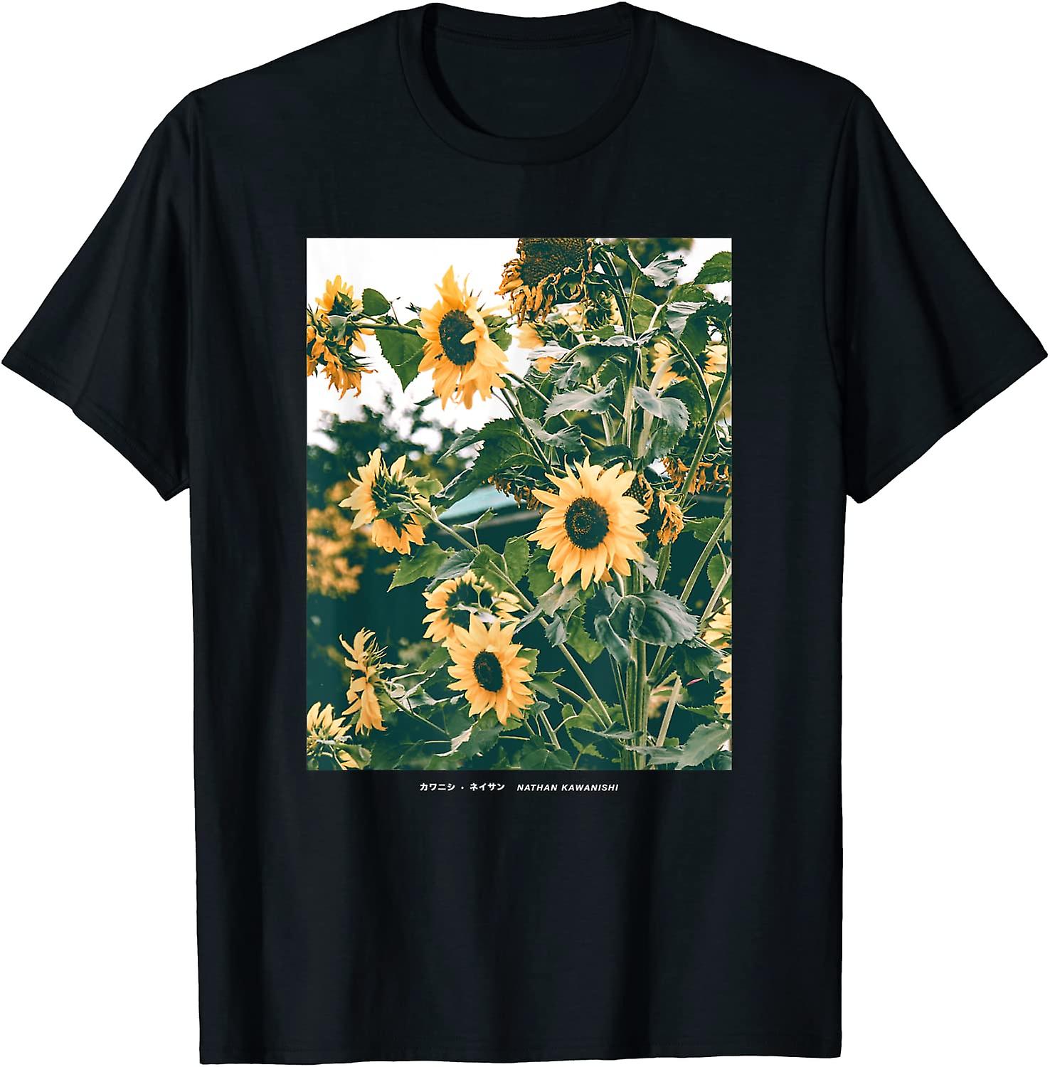 Çiçek Ayçiçeği Sokak Giyimi Estetik Moda Grafik Tee