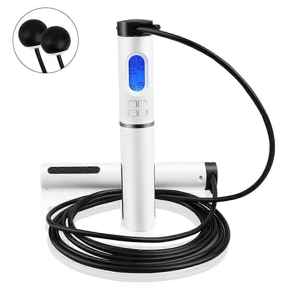 Digital Smart Counting Skipping Ropes,Adjustable Fitness Sport Jump Ropes with Calorie & Weight Counter and Alarm clock Reminder,Tangle-Free Speed Jum