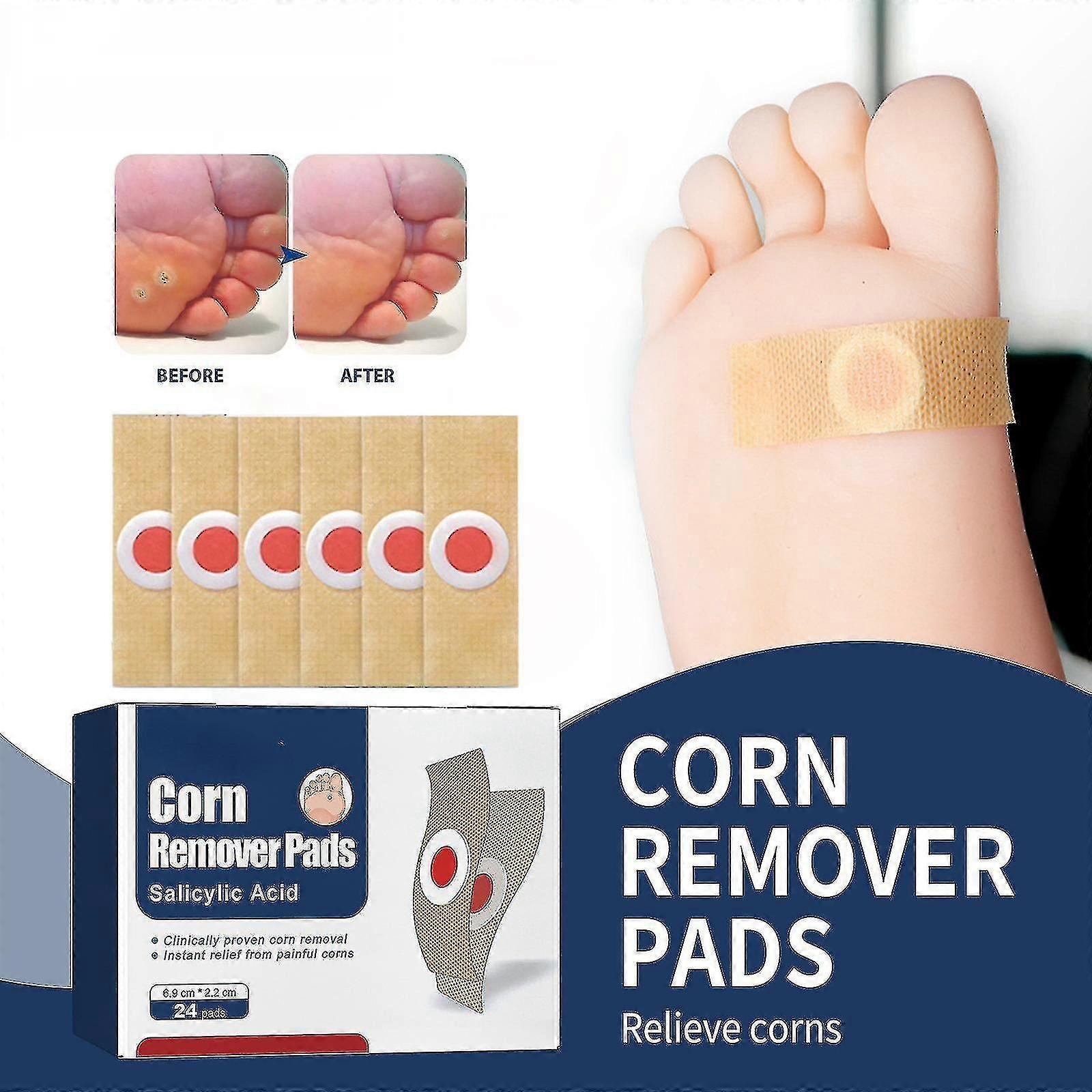 Corn Pads 48 Pcs Corn Plasters For Feet,corn Plasters Soft Latex Foam Self Adhesive Callus Pads Corn Removal Anti Friction Reduce Foot And Heel Pain
