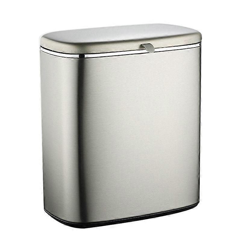 8L Hanging Trash Can for Kitchen Cabinet Door with Lid Garbage Can Wall Counter Waste Compost Bin Light Gray