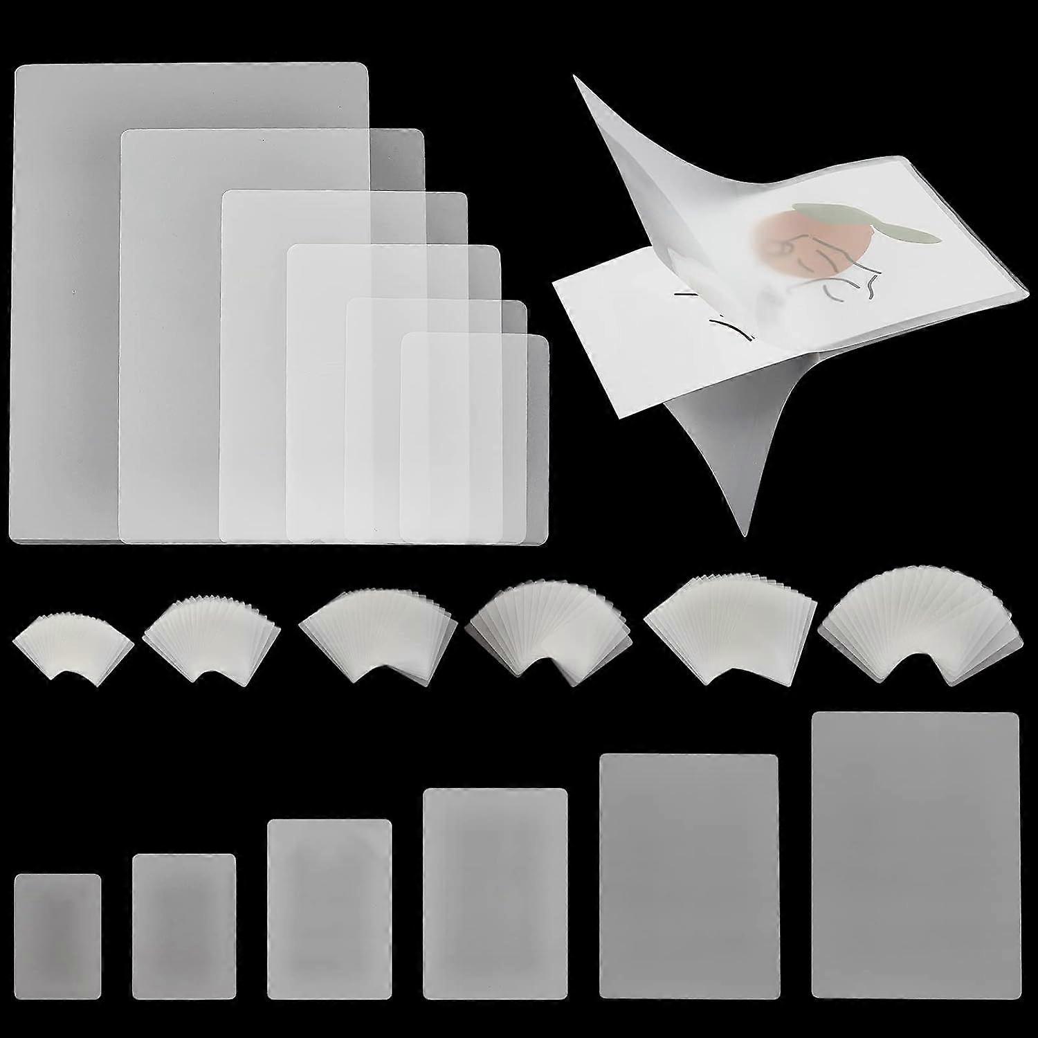 120pcs Clear Laminating Pouches Laminator Pockets 6 Sizes Thermal Laminating Pouches Laminating Sheets for Letter Photo Card Notecard ID Badge Busines