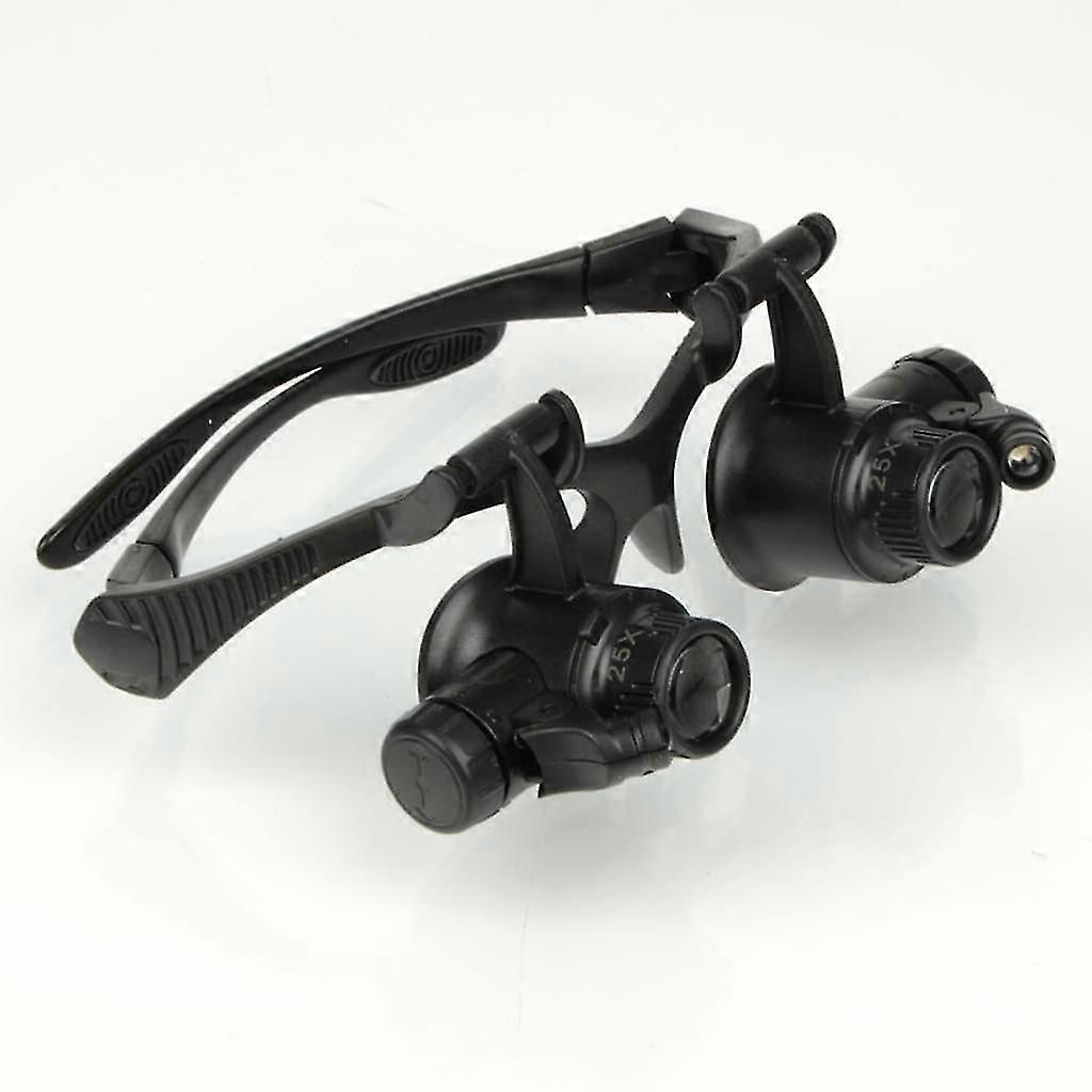 Magnifying Glasses With Light, Hands Free Headband Magnifying Glass, 4 Interchangeable Lenses, Stand Magnifying Glass For Reading, Electricians, Sewin