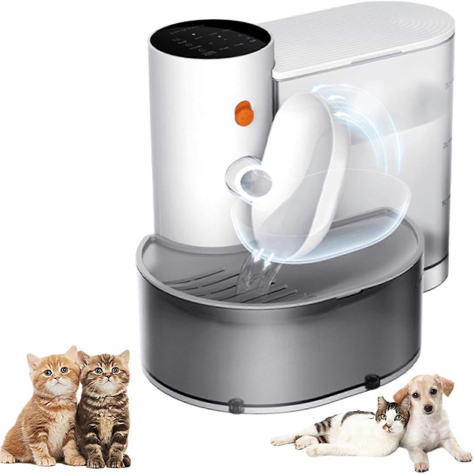 Smart Pet Water Fountain, 3L Wireless Automatic Water Dispenser for Cats & Dogs, Rechargeable, 180 Days Pour-Over Water Bowl for Pets, No Need Filters