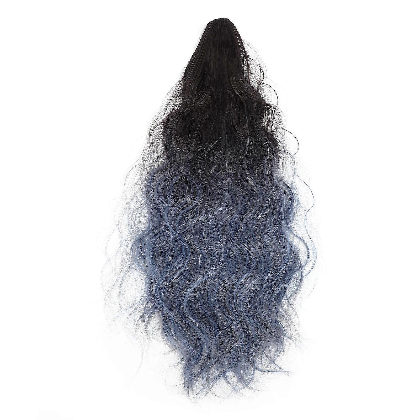 Griffe Queue De Cheval Extension Gradient Clip Dans Longue Ondulée Queue De Cheval Extensions De Cheveux Postiche Synthétique Pour Femmes