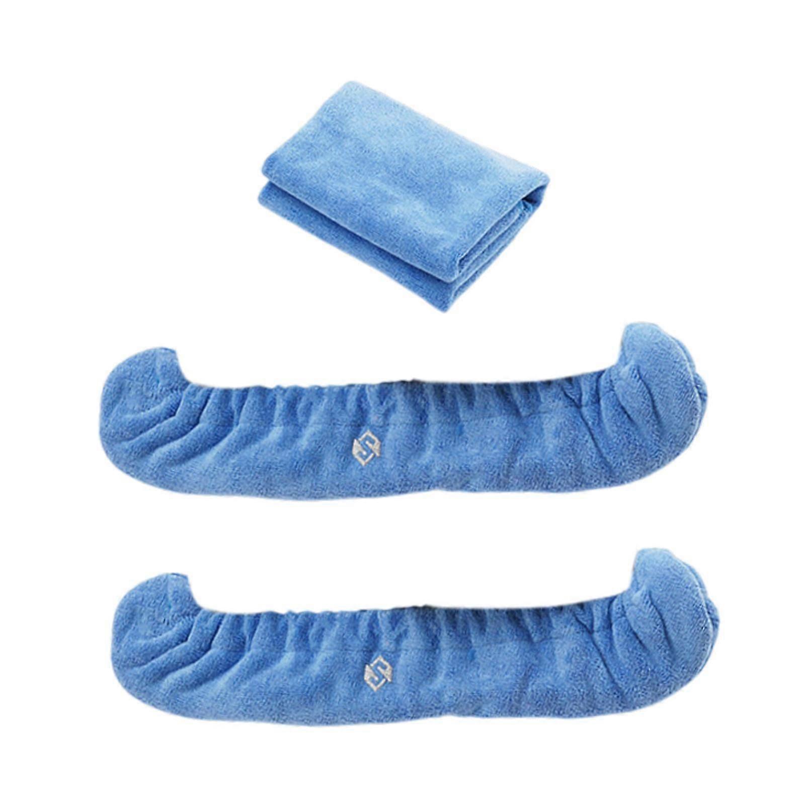2Pcs Ice Skate Guards Ice Skating Protector for Ice Skates Winter Sports Men Blue