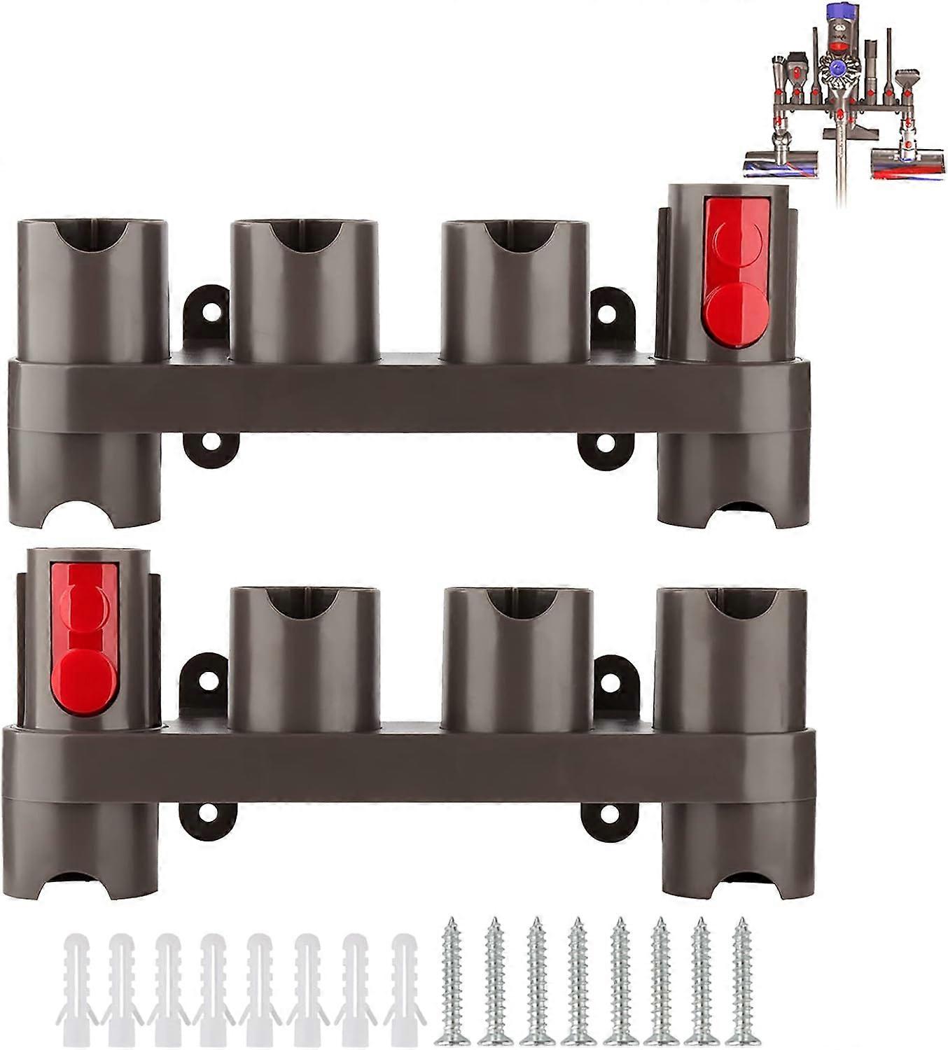 Do-It-Yourself Installation Vacuum Cleaner Docking Station, Wall Mount Bracket with Double Slot Design for Dyson V7 V8 V10 V11 Attachments, Space and