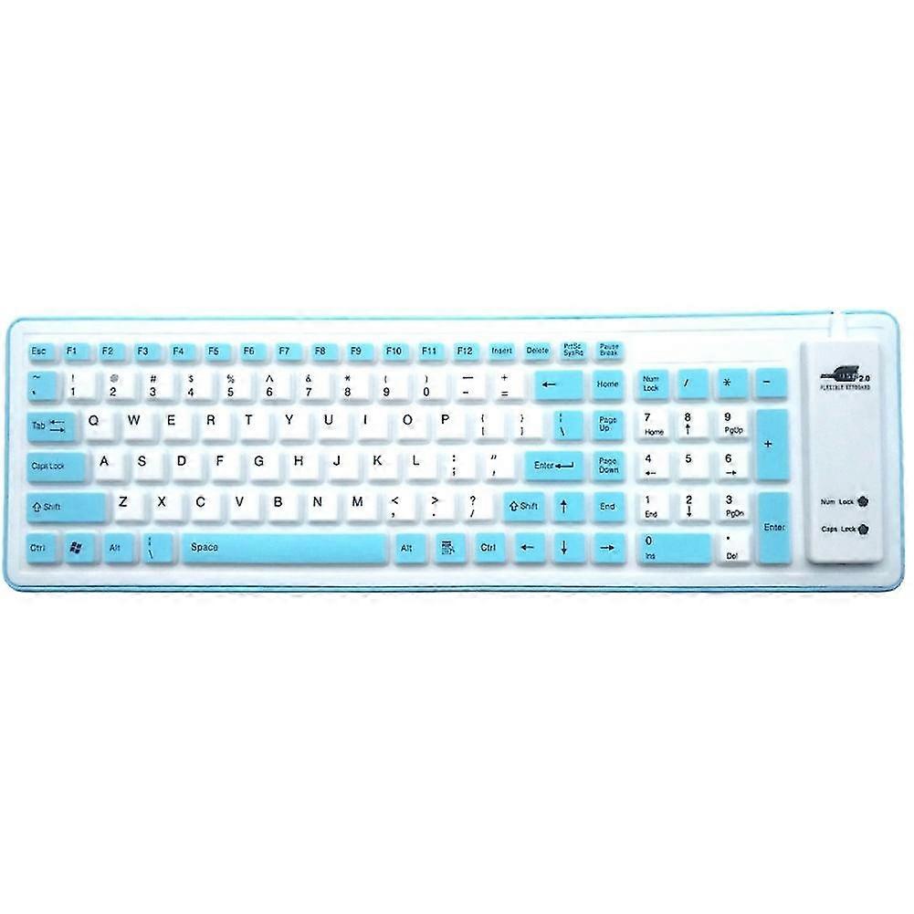103 Keys Foldable Dustproof Soft Silicone Gaming Keyboard for Laptop/Computer