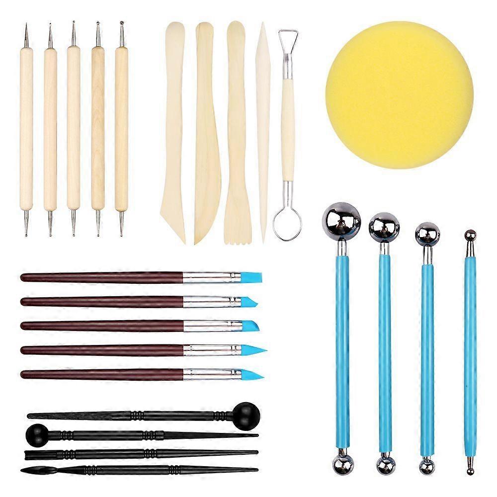 24PCS Clay Sculpting Tools Ceramic Tools Polymer Clay Tools Clay Sculpting Set