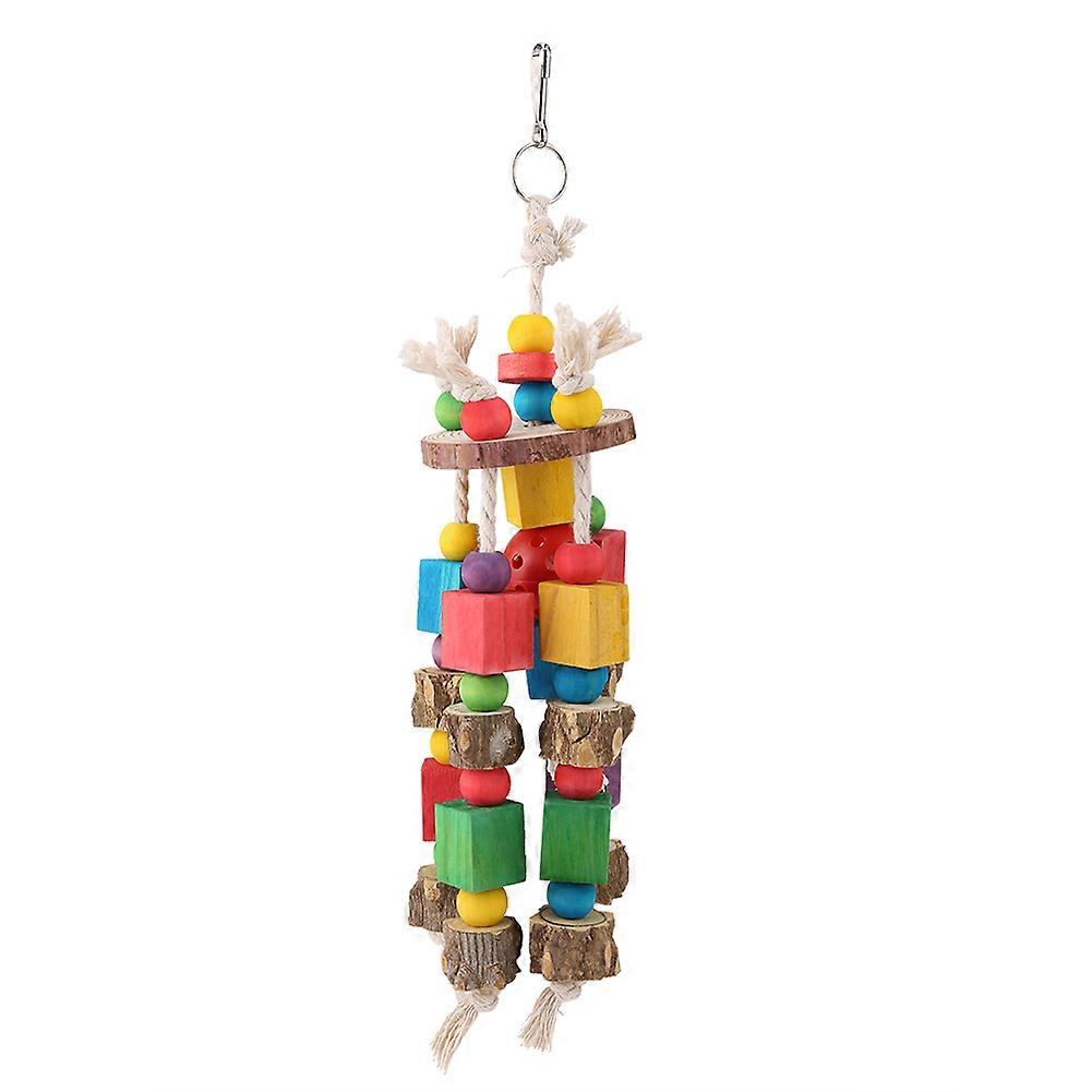 Parrot Toy Bird Chewing Toys Hanging Parrort Toy Playing Toy with Hanger