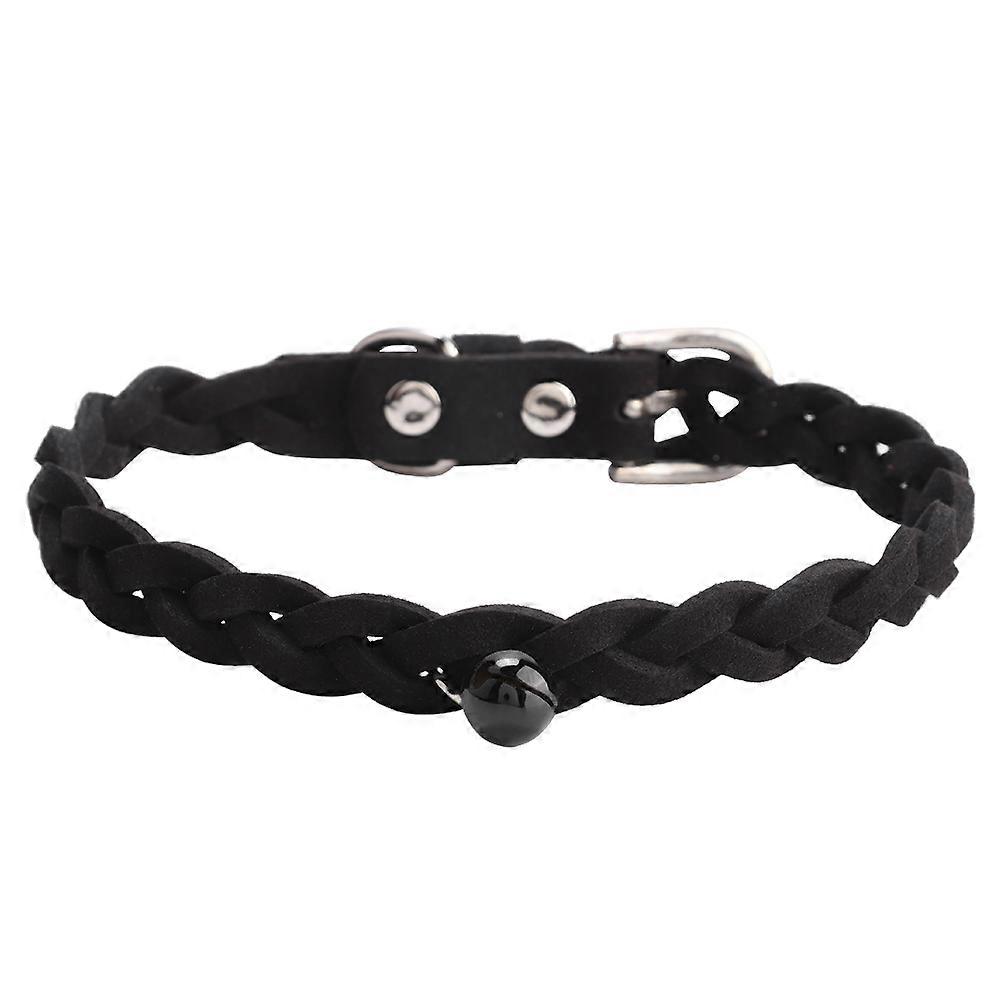 Comfortable Dogs Puppy Collar with Bell Decor Adjustable Size Soft Material Available in Various Colors