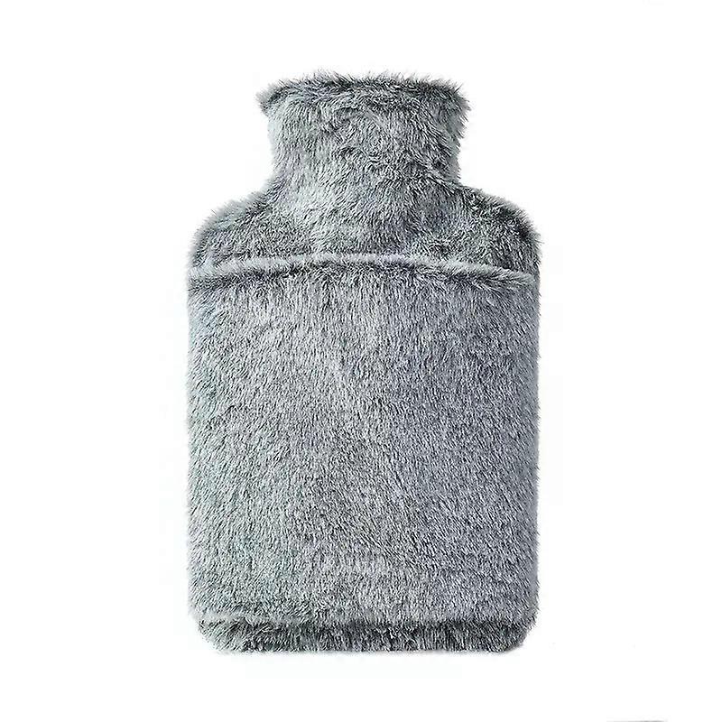 Hot Water Bottle Exhaust 2L Large Water Bottle with Kangaroo Bag, Natural Rubber, Plush Water Bottle, Used To Relieve Pain