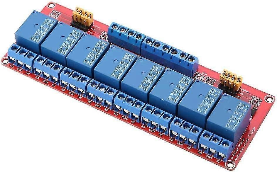 8 Channel Relay Module, Dc 12v Delay Relay Module Board Switch With Opto Isolation High Low Level Trigger(12v)