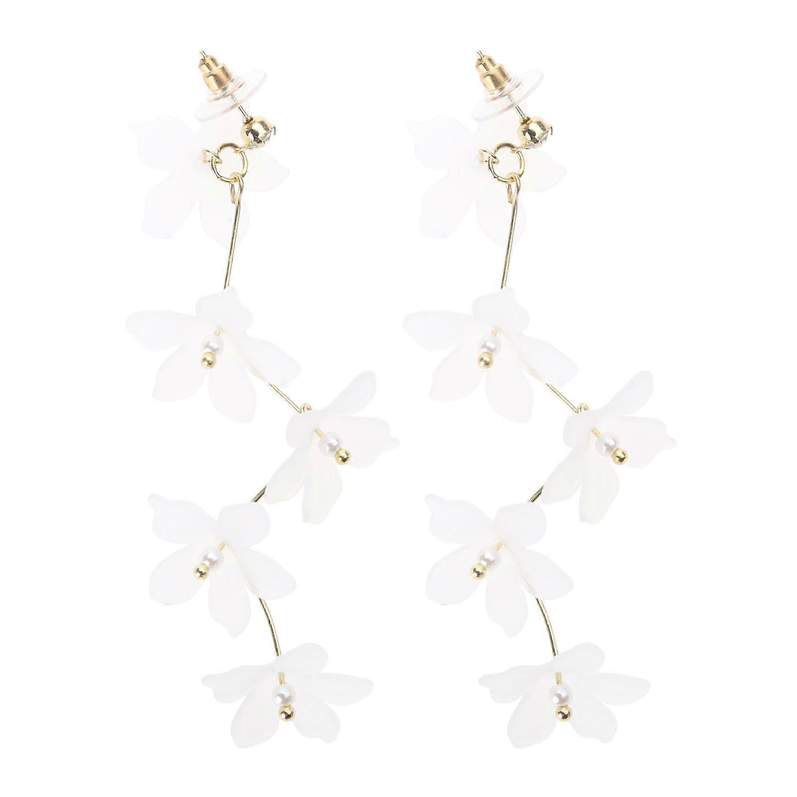 Flower Handmade Bohemia Earrings Women Fashion Long Dangle Earrings Crystal Female Wedding Earings Party Jewelry