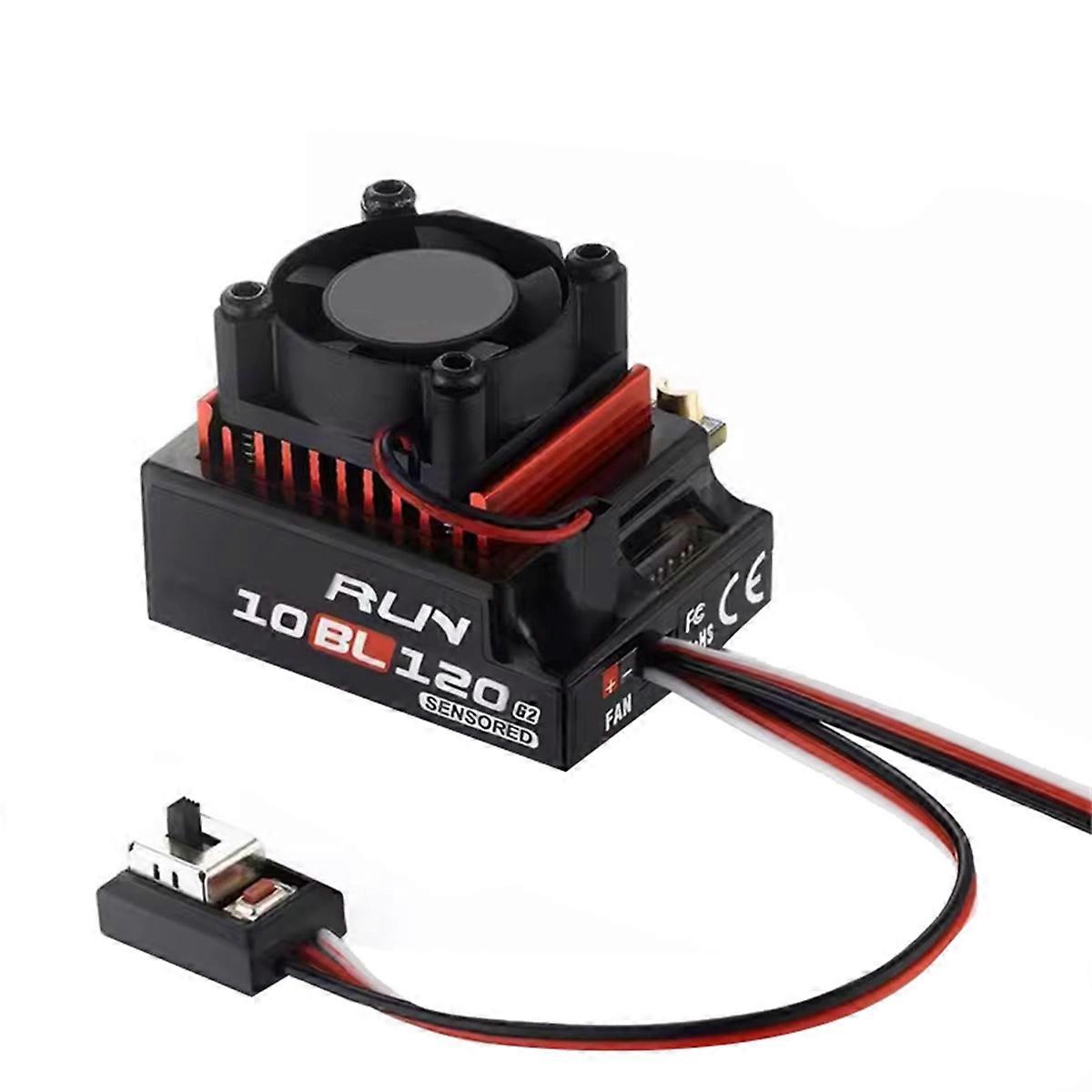 For QuicRun 10BL120 G2 Sensored ESC 120A 2-3S Lipo Speed Controller Brushless ESC for 1/10 RC Car