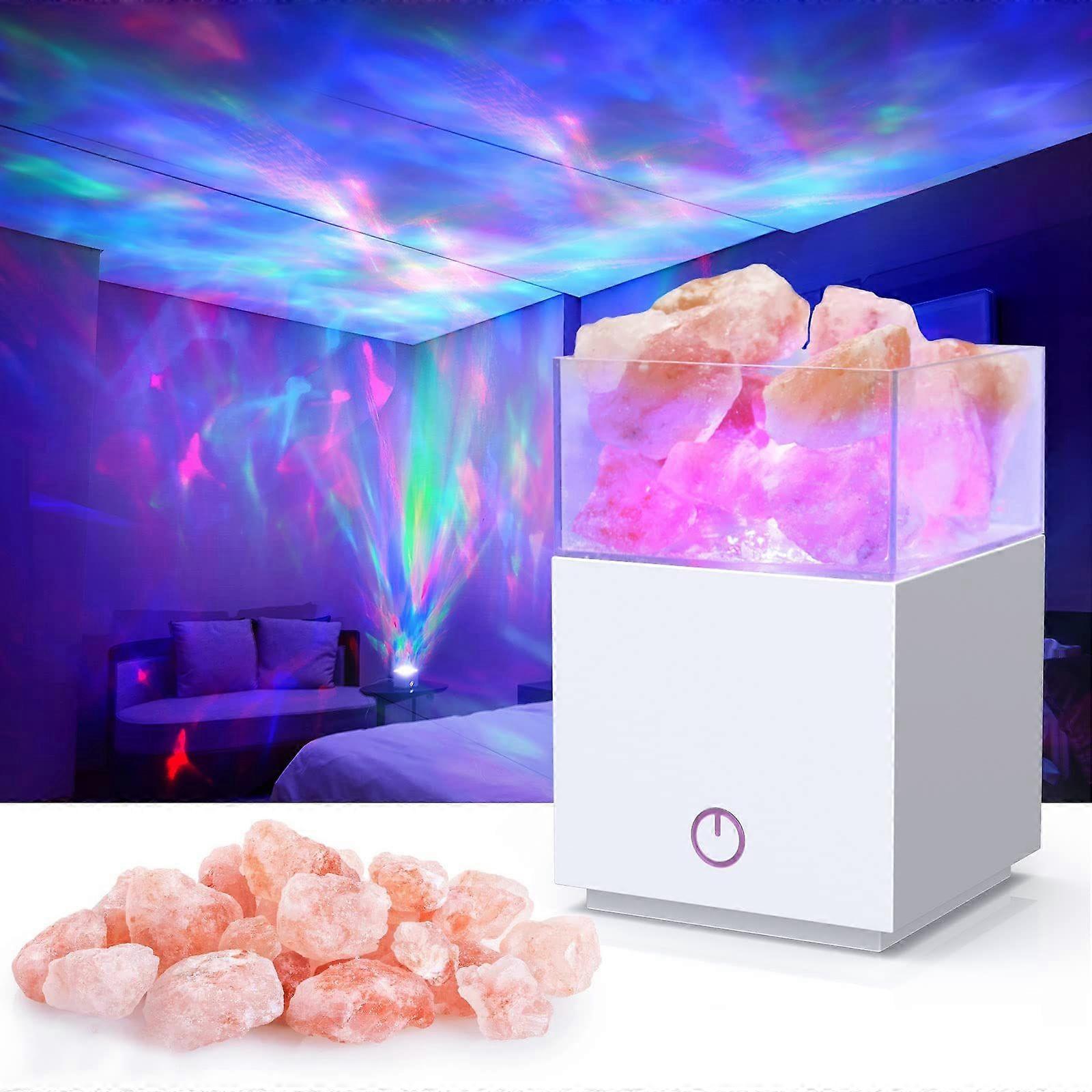 2 in 1 Himalayan Salt Lamp Spotlight 7 Dimmable Modes with Remote and Timer