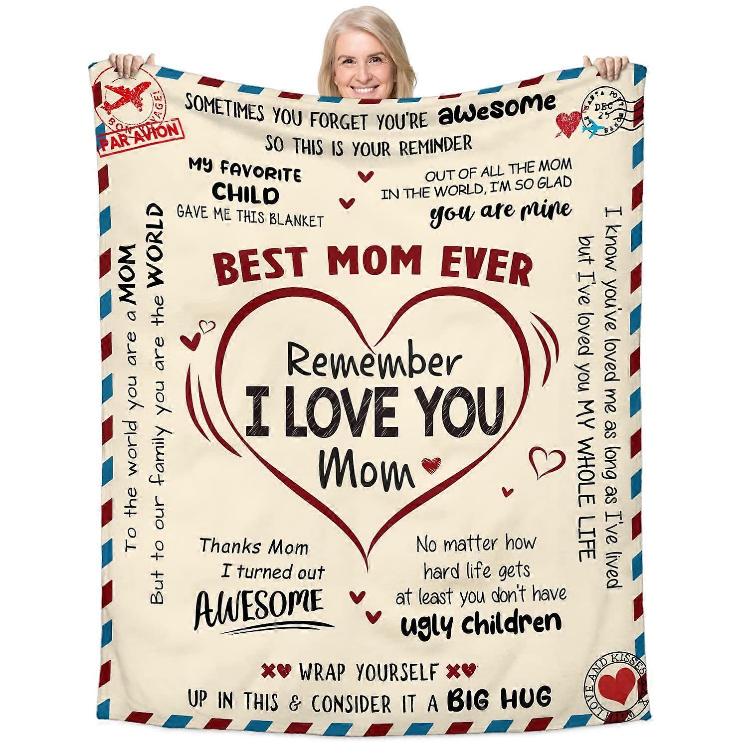 Soft Fleece Throw Blanket for Mother's Day 50x60 in