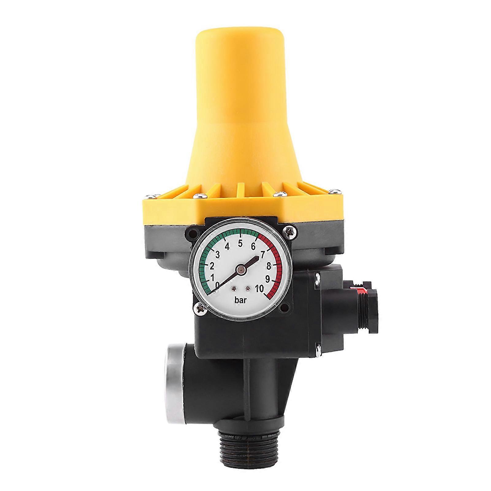 Risegun Water Pump Switch Automatic Water Pump Controller 220V Electric Control Switch with Pressure Gauge