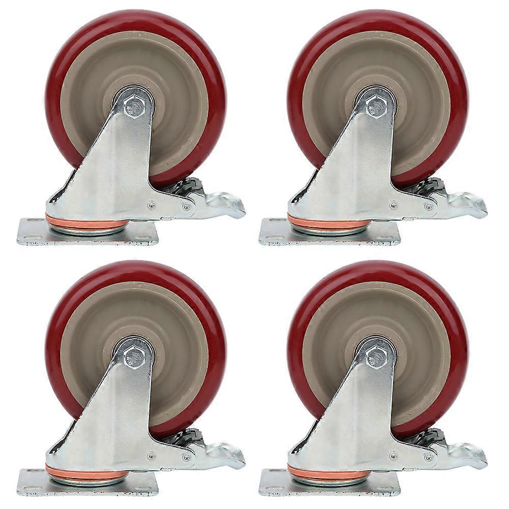 4Pcs 5in Universal Caster Light OmniDirectional Wheels No Noise with 100KG Load