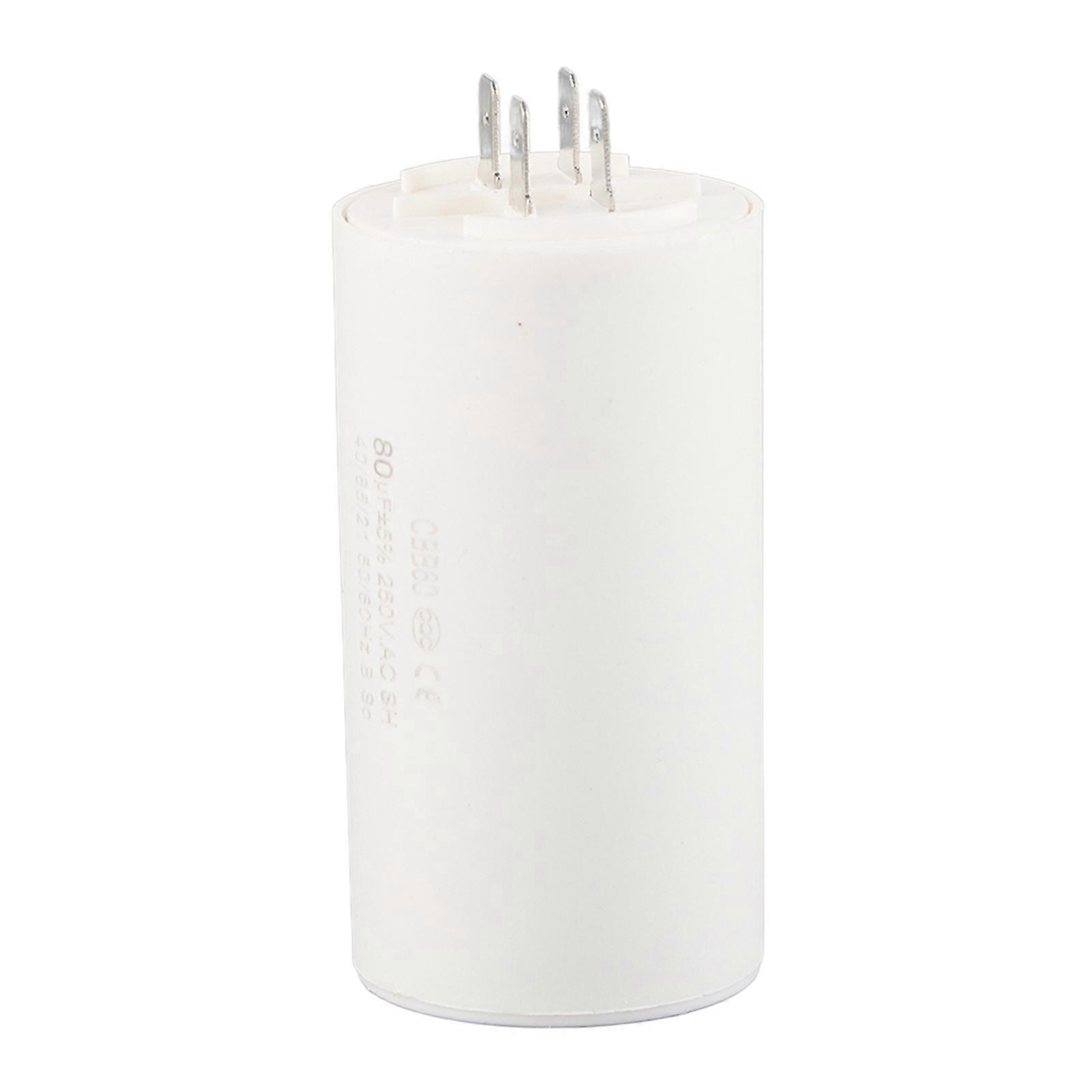 CBB60 Cylindrical Run Capacitor AC 250V 80uF 50/60HZ for Motor Pump
