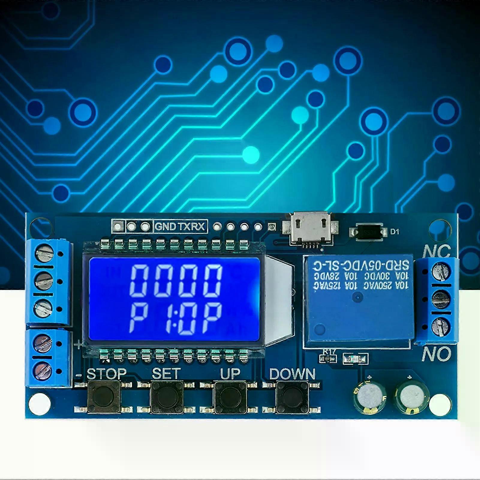 5V 12V 24V Time Delay Relay Module Delay Off Cycle Timer 001s9999min with LCD Display