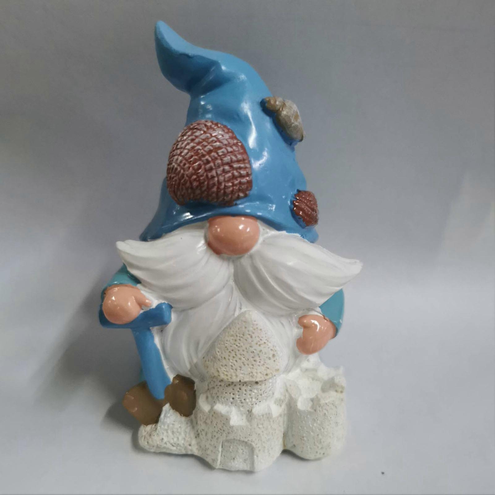 Outdoor Popular Dwarf Statue Nautical Beach Seashell Figurine Decor
