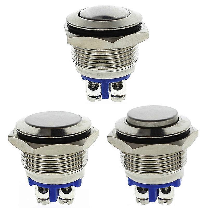 16mm Metal Push Button Switch Small Round Waterproof Power Pushbutton for Car Marine Boat Automotive