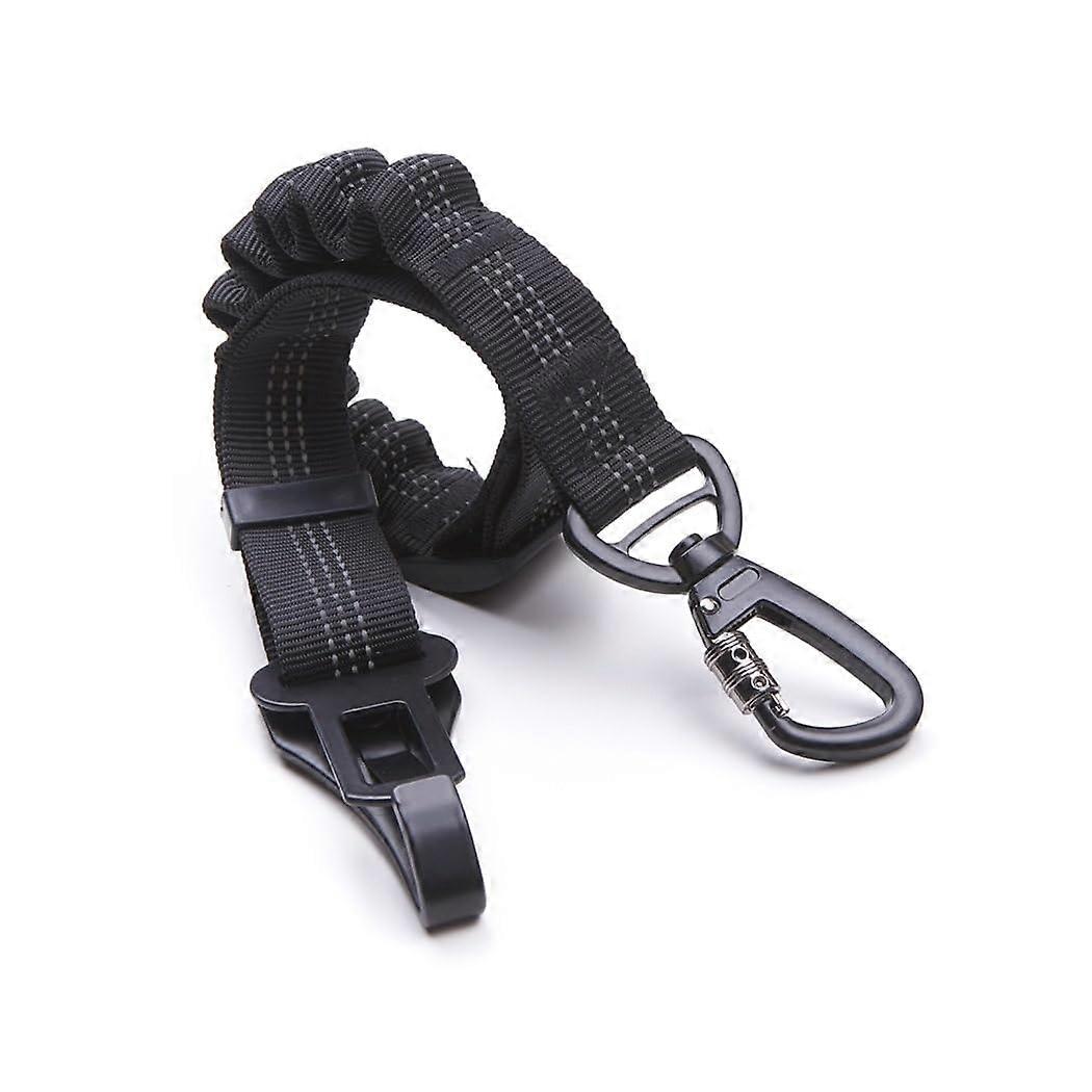 Adjustable Dog Car Seat Belt for Safety Black Nylon - Compatible with All Dog Sizes - Durable and Easy to Use by Owleys