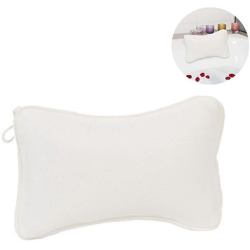 Bath pillow with 2 suction cups Polyester cervical pillow Quick drying Easy cleaning - comfort bath pillow