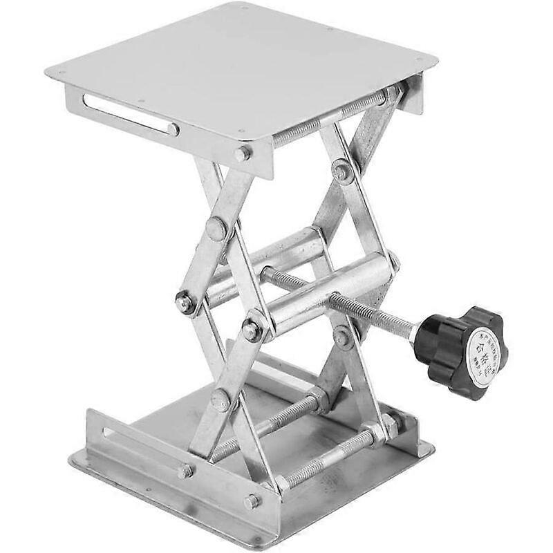 Stainless Steel Lab Stand - 100 x 100mm - Lab Scissor Lift for Science Experiments
