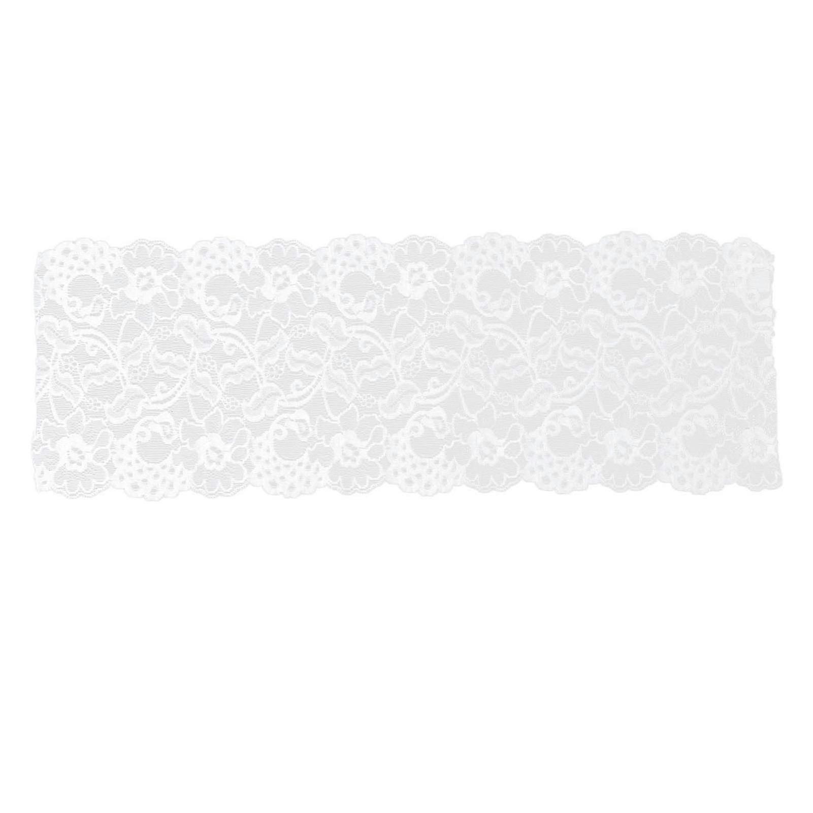 Lace Ribbon 17cm Wide 10 Yards Good Elasticity Safe Use Simple Operation Add Elegance Clothing AccessoriesWhite