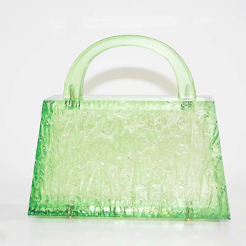 Clear Candy Fluorescente Verde Acrílico Bolsa de Noche