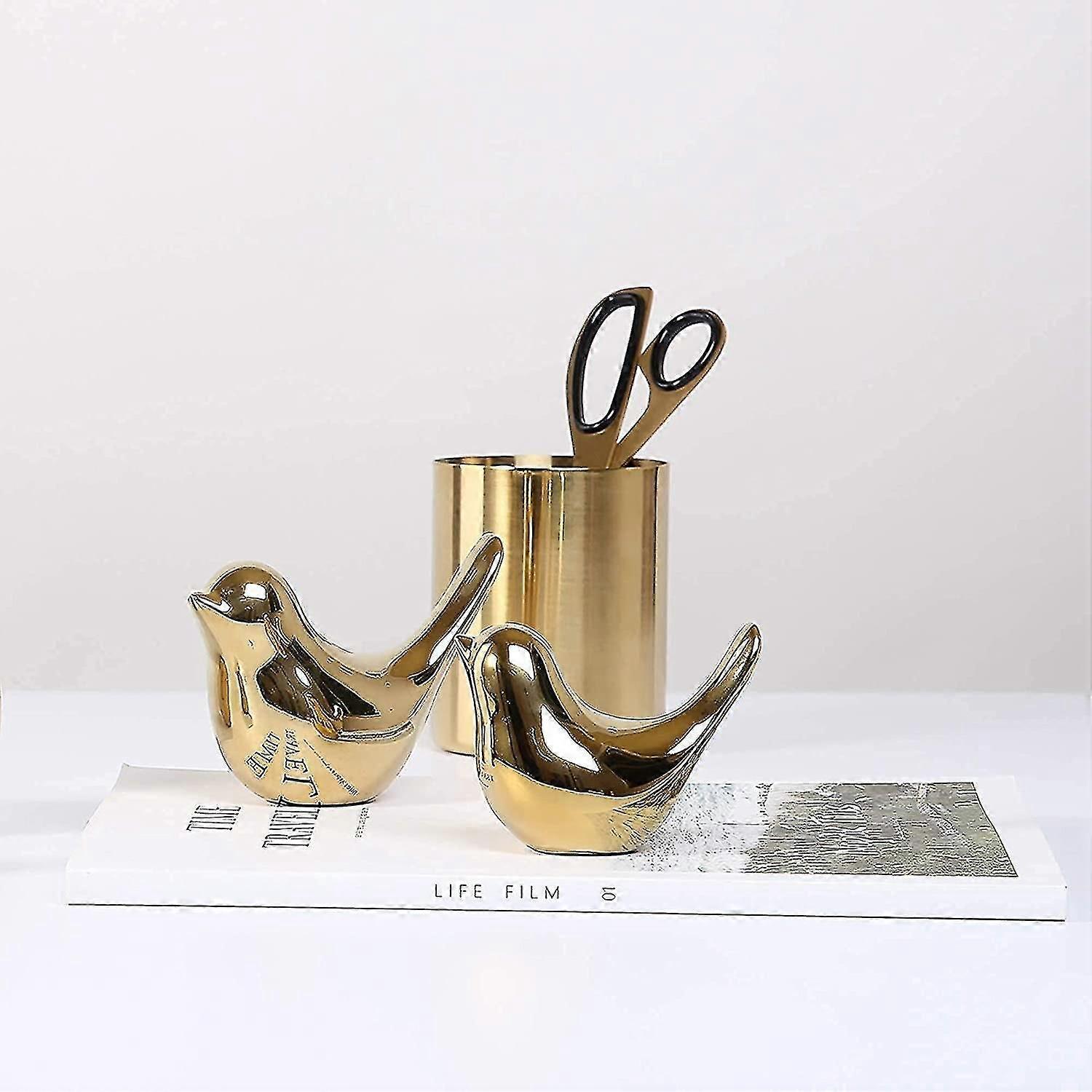 小さな黄金の陶磁器動物像家装飾モダンスタイルの装飾