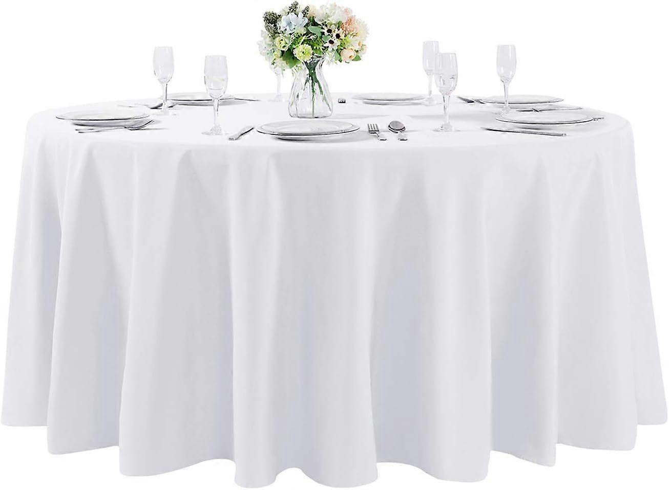2025 Latest Model  120 inch Round Tablecloth Washable Polyester Table Cloth