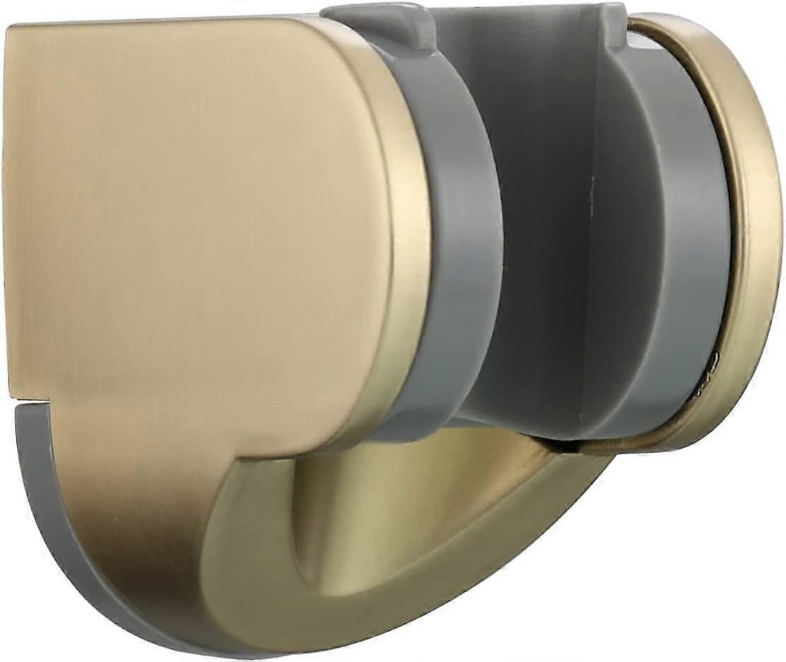 Brushed Gold Adjustable Plastic Shower Head Holder Wall Mount Shower Bracket