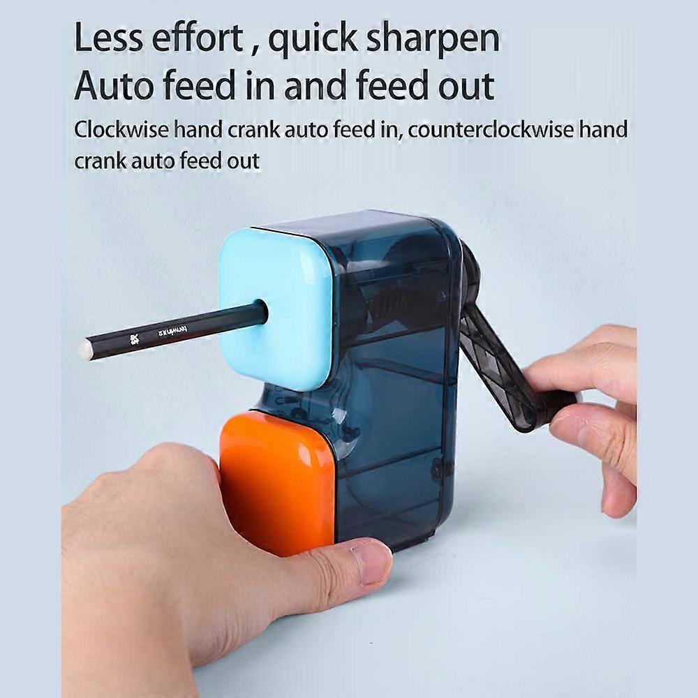 tenwin Manual Pencil Sharpener Hand Crank Pencil sharpeners 2B-6B / 8.2mm Diameter Colored Pencils Hexagonal/ Triangular/ Round Long Point Pencil