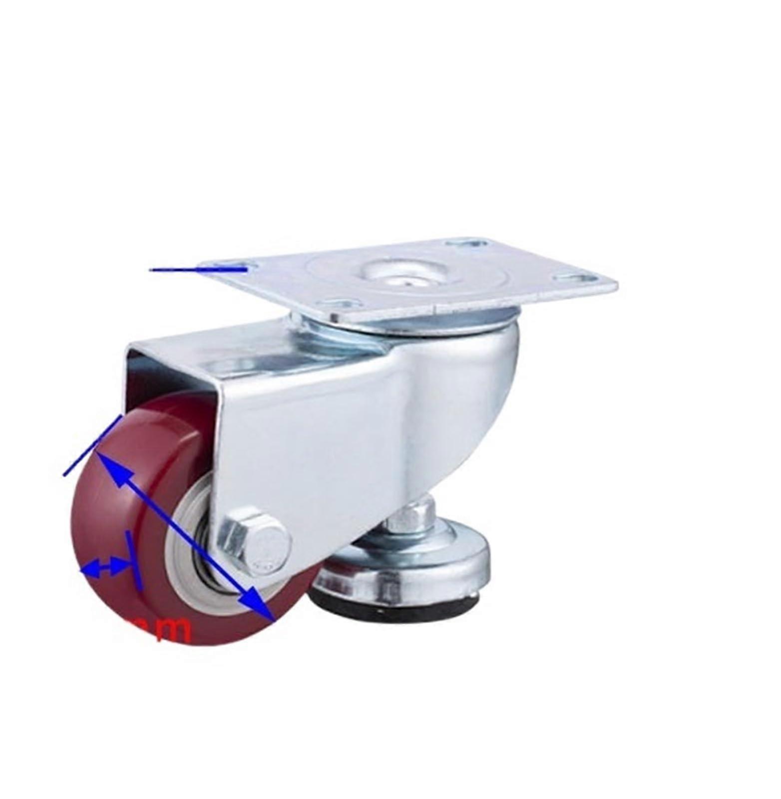 1 件 1.5 英寸 / 2 英寸 / 2.5 英寸 / 3 英寸 / 4 英寸水平可调脚轮旋转轮，带脚杯水平可调脚轮 PVC（2.5 英寸）