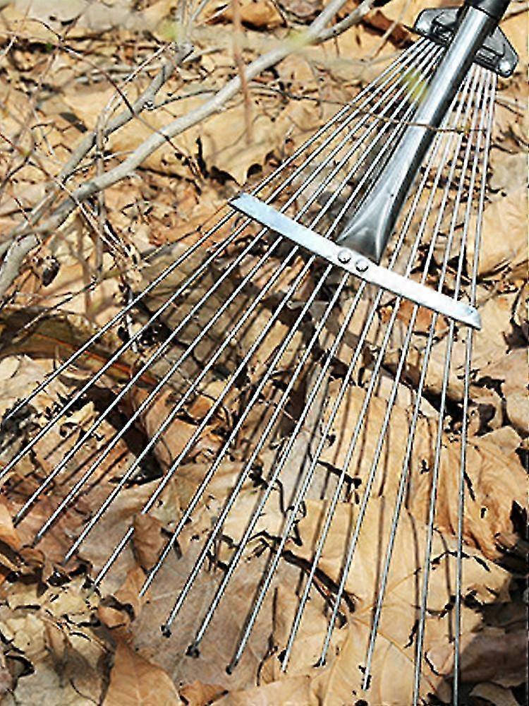 Adjustable Extendable Handle Stainless Steel Garden Rake with