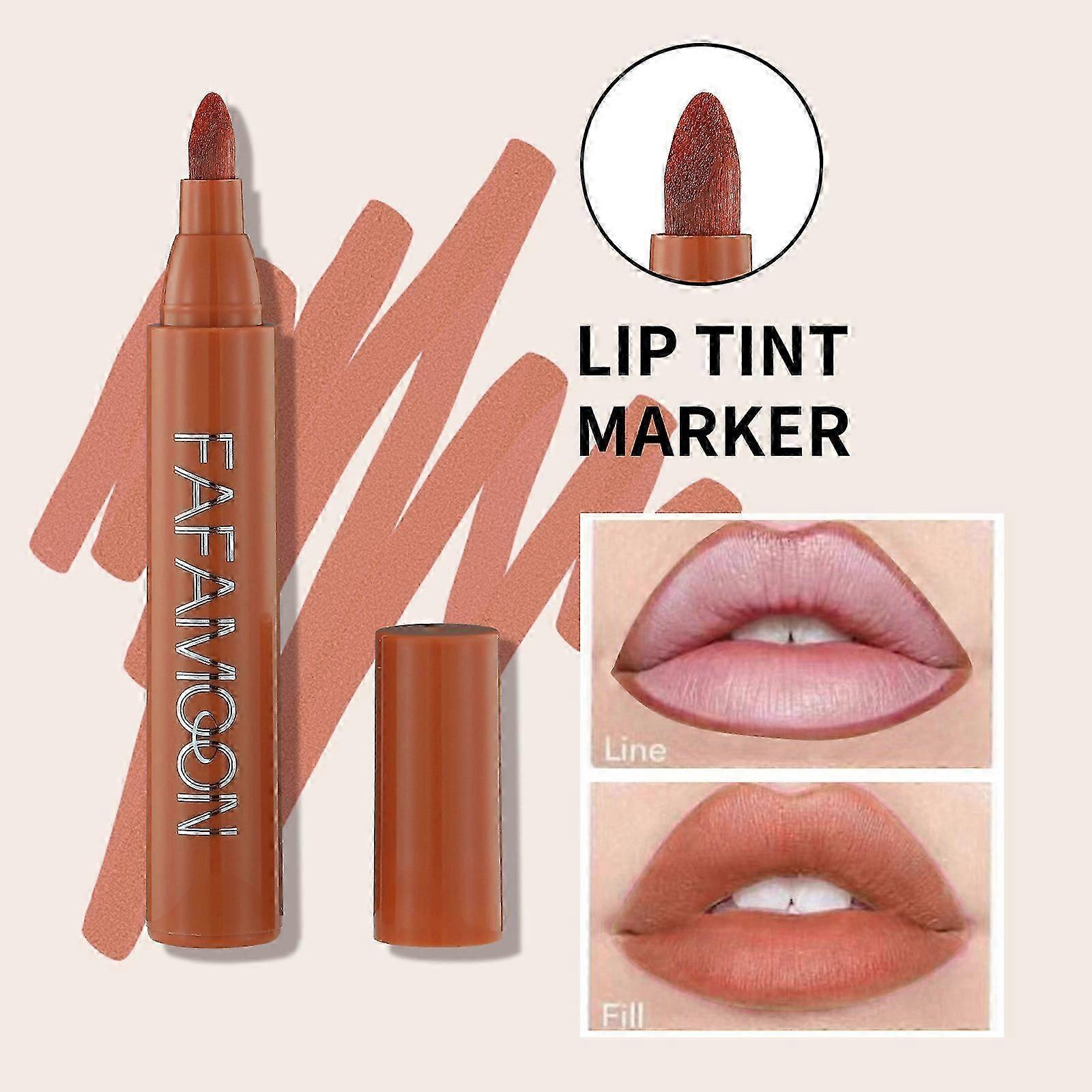 Lip Dye, Matte, Color Fast Lipliner, Permanent Makeup, Lipstick, Lip Glaze,dual-use Lipliner