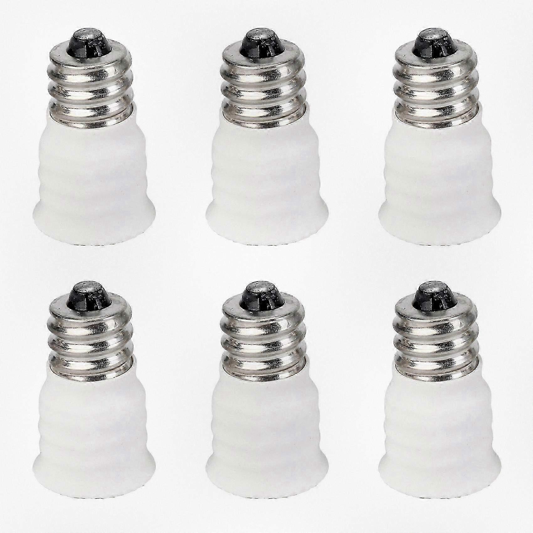 6-Pack E12 to E14 LED Light Bulb Adapter Socket Converter, Durable and Reliable for Easy Lamp Use
