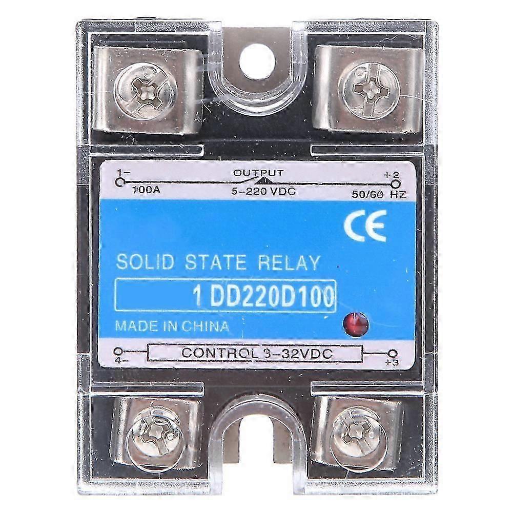 Solid State Relay DC DC SSR Input 3-32VDC Load 5-220VDC Control Relay(100A )