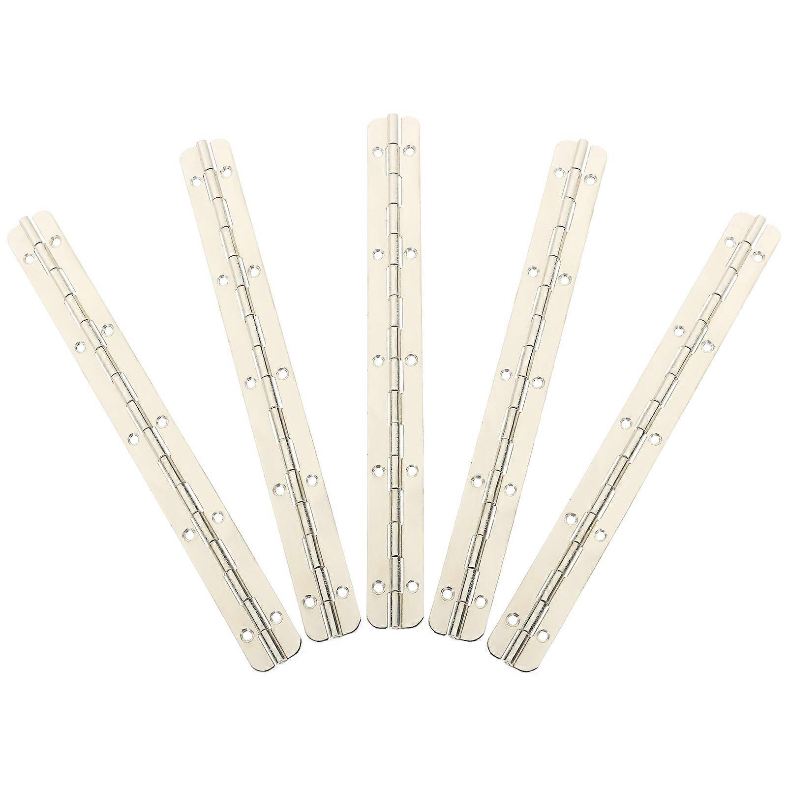 5pcs Plated Jewelry Box Hinges   Continuous Hinge for Crafts, Chest Hinges Replacement for DIY Projects