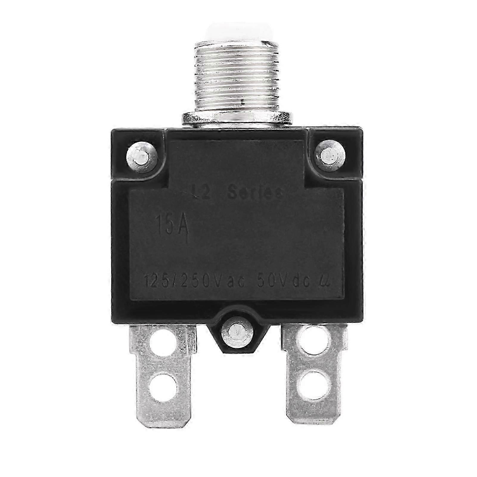 15A 125/250V Reset Thermal Switch Circuit Breaker Overcurrent Overload Protector for Generator
