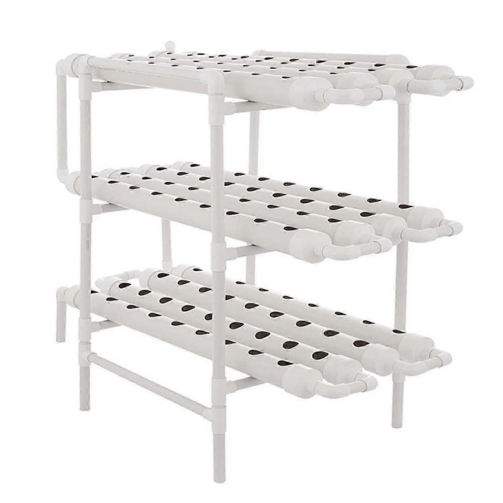 Hydroponic Growing System with 3 Layers Nest Basket and PVC Pipes, Ideal for Efficient Plant Cultivation in Soilless Environments