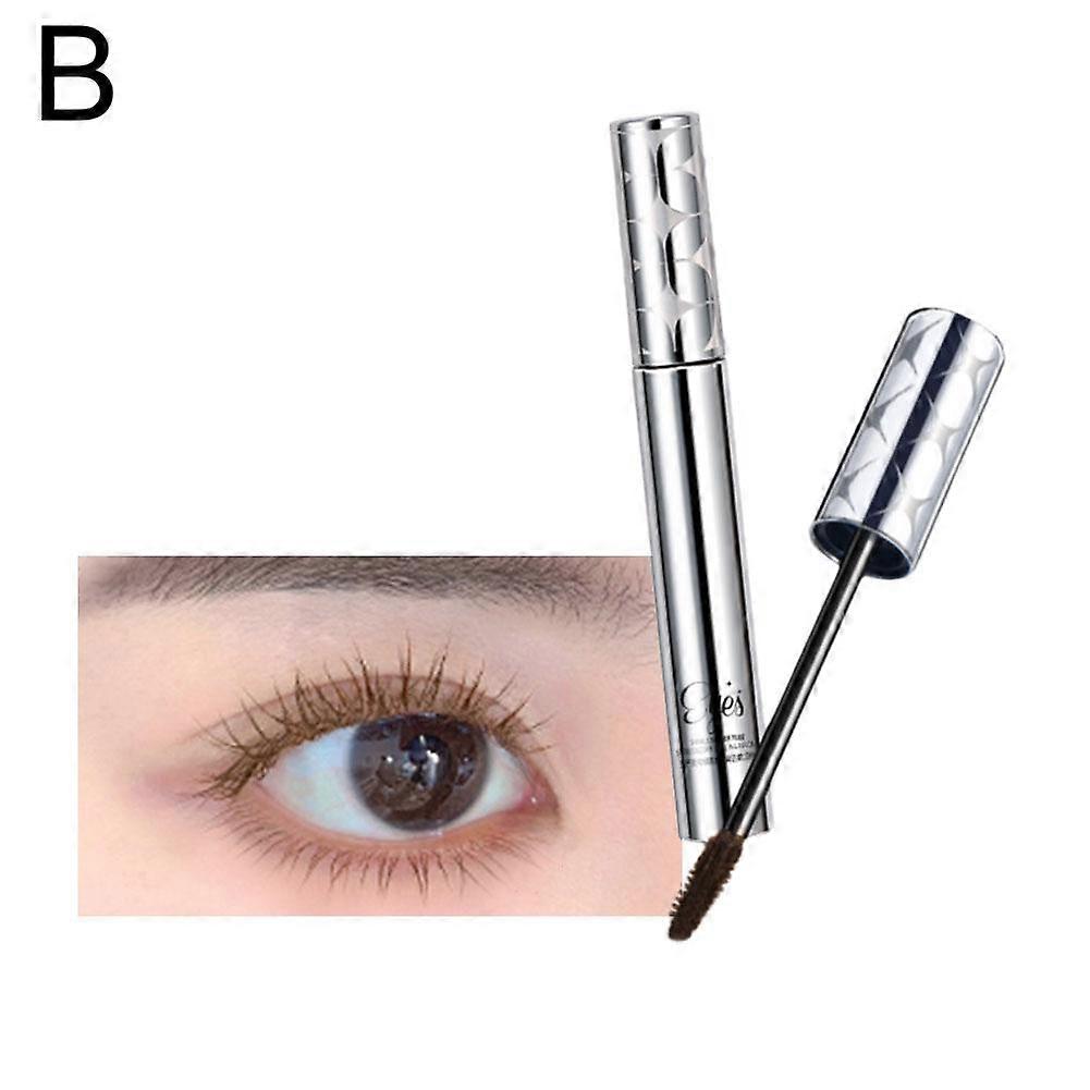 02 Brown Mascara (B)$ Small silver tube mascara waterproof, no smudge, sweat-proof, long-lasting, curling, lengthening and thickening mascara