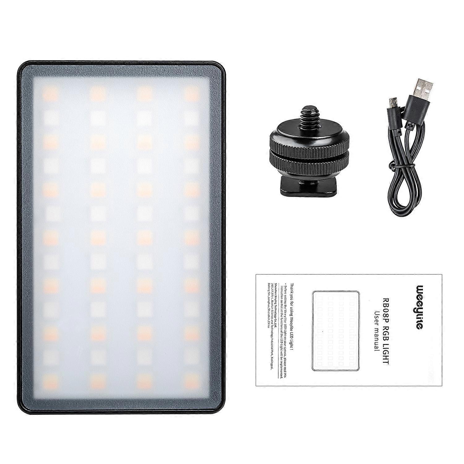 Weeylite RB08P RGB LED Video Light - Portable 2500K-8500K CRI95+ Photography Light
