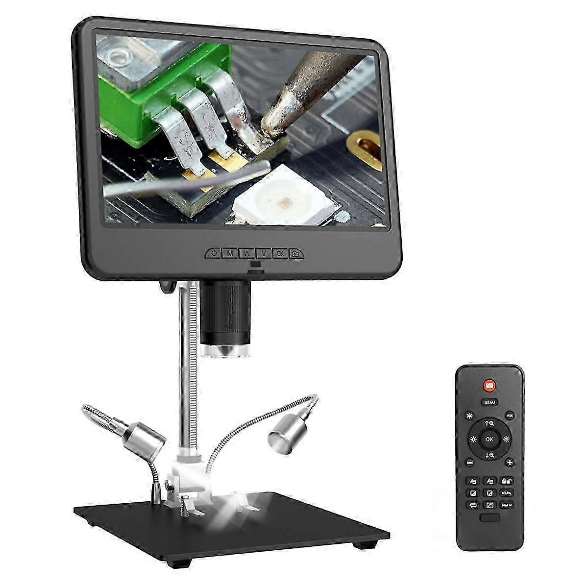Ad210 Digital Microscope 10.1 Inch Adjustable Lcd For Electronics Microscope Tool Pcb/smd 1080p Sol