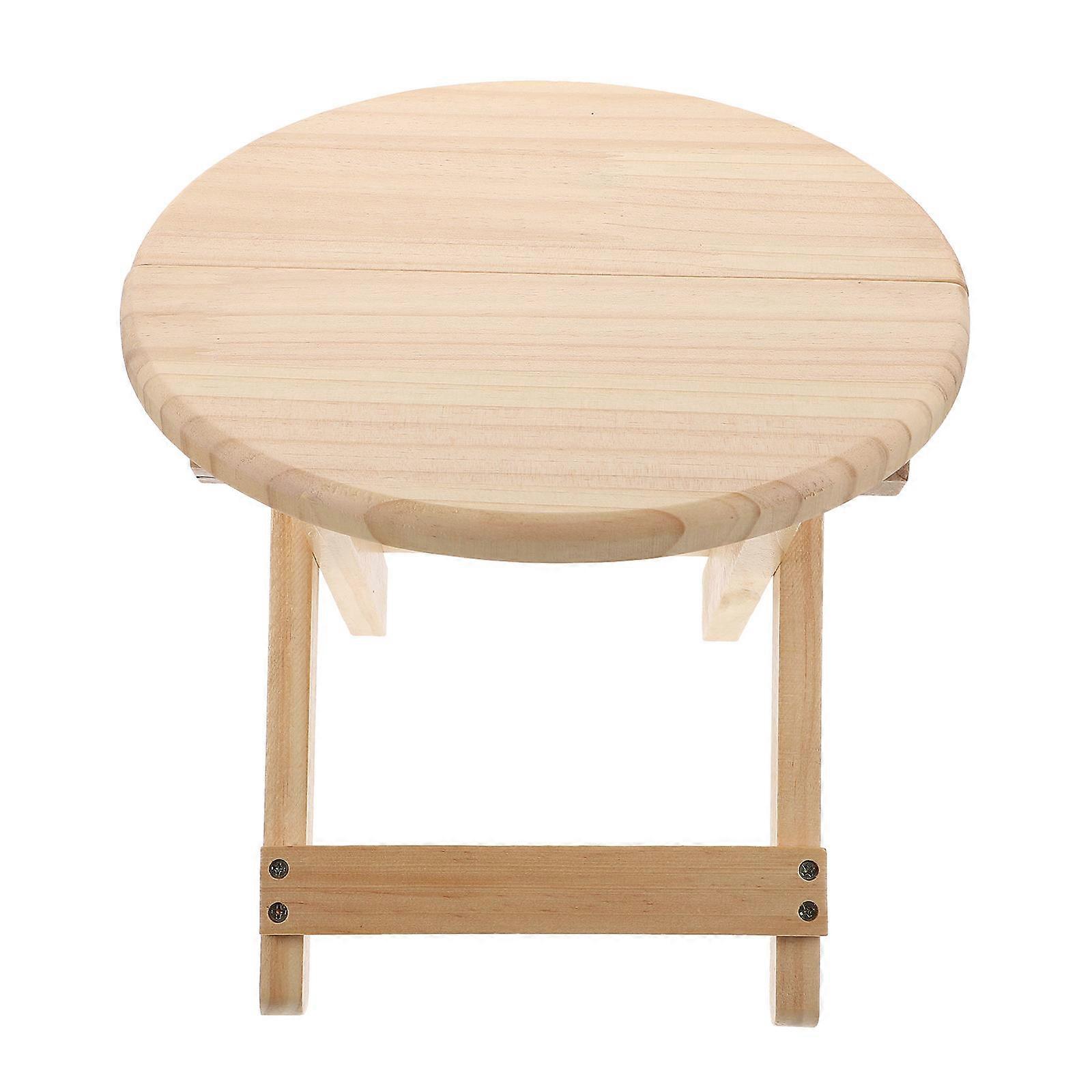 Beige Home Shoe Changing stool Nonslip Design Suitable for Many Places 12.5 Inches High